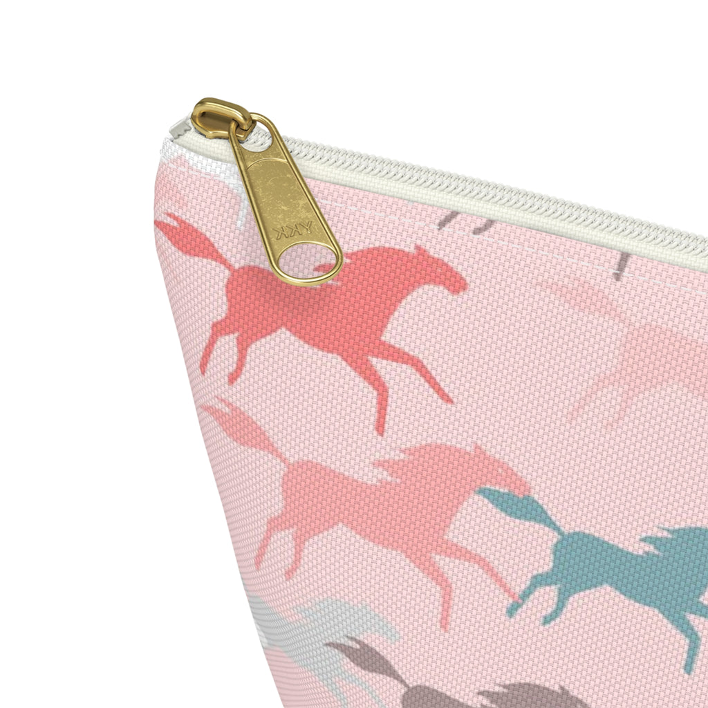 Accessory Pouch, Pink Ponies