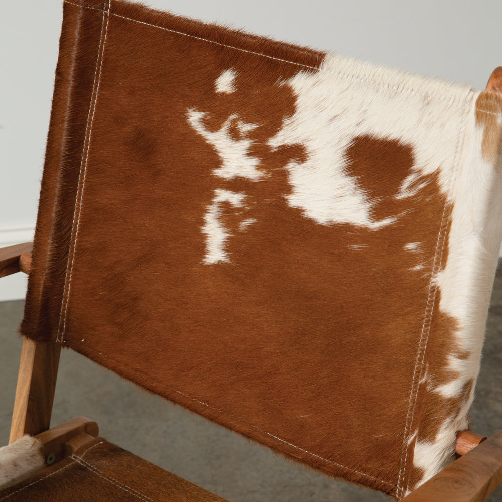 Modern Ranch Cowhide Folding Chair