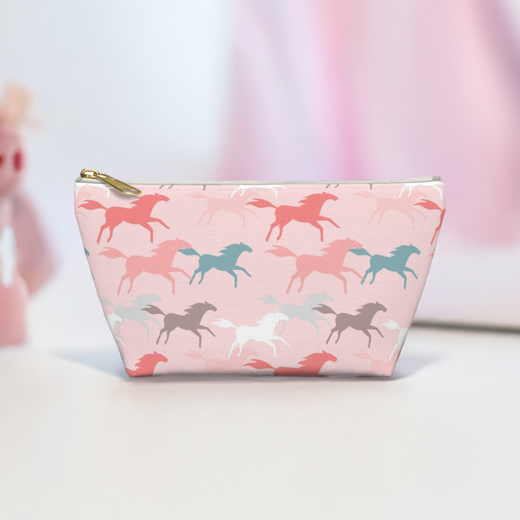 Accessory Pouch, Pink Ponies